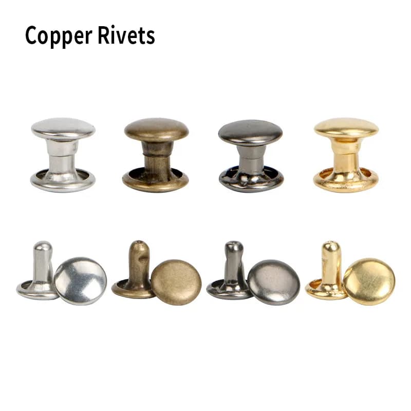 Customization Brass Mushroom Head Metal Rivet for Handbags Accessories, front view