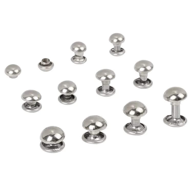 Customization Semisteel Metal Mushroom Single Side Double-sided Rivets Good, front view