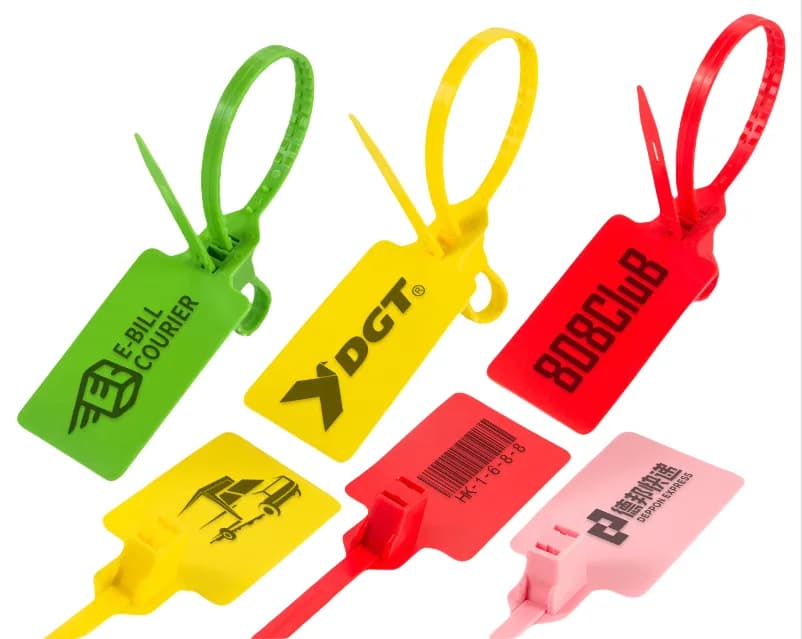 Plastic Security Seal Tags 410mm 16.14inch Length for Garments Shoes Bags, front view