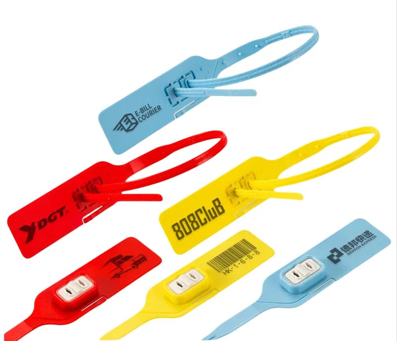400mm 15.75inch Customized Logo Plastic Strip Seals Plastic Seal, front view