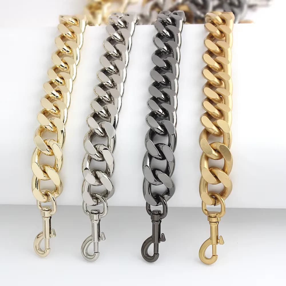 Customizable Aluminum Metal Chains Bag Purse Aluminum Chain Strap for Handbag, front view