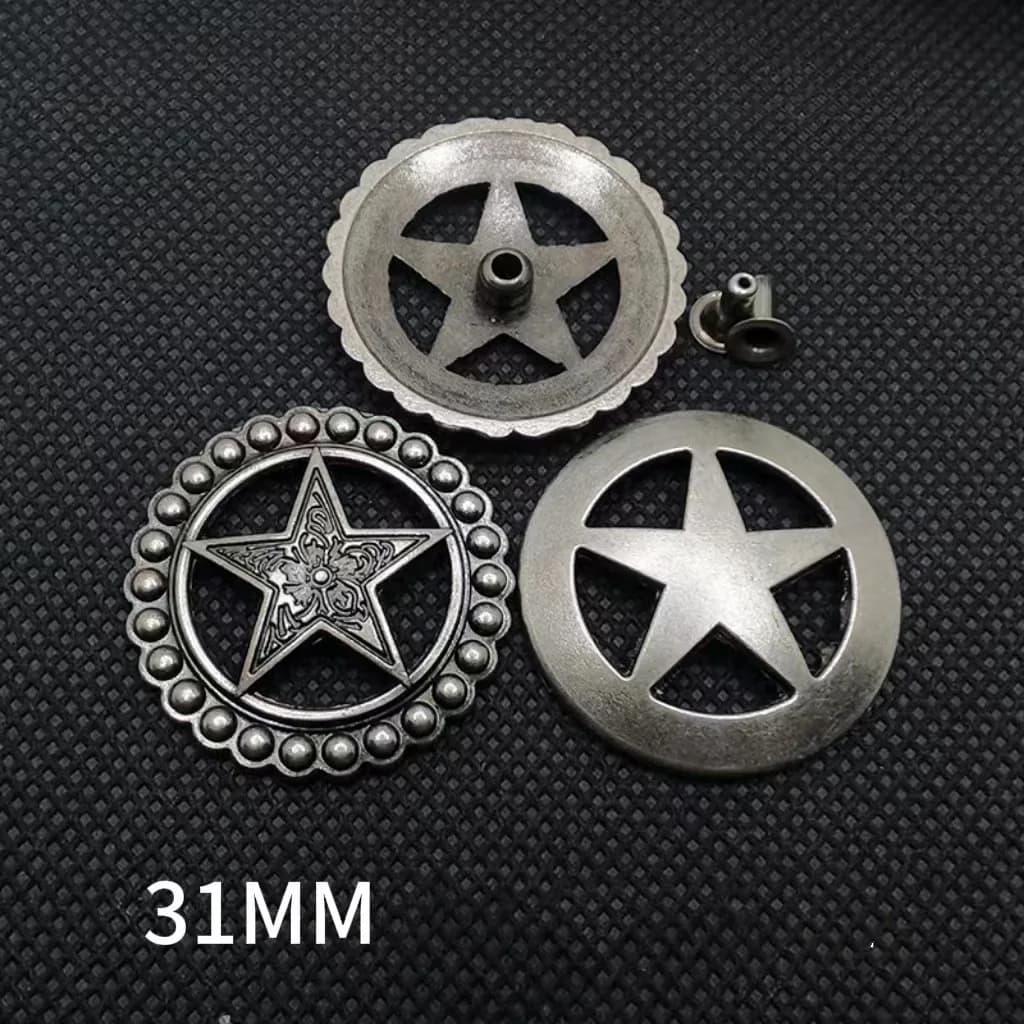 Custom Metal Jeans Rivets Button Zinc Alloy Flat Leather Belt Craft Rivets, front view