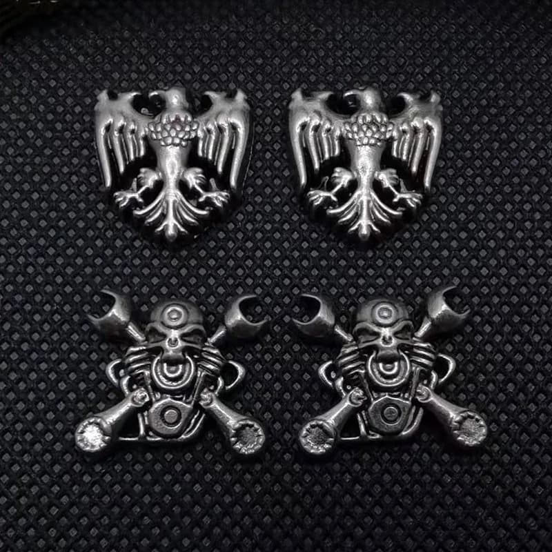 Custom Pop Leather Rivets Metal Zinc Alloy 18mm Fancy Conchos Engraved Chicago, front view