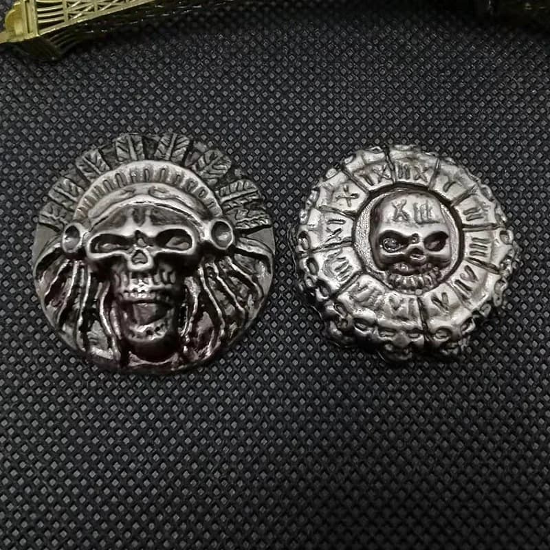 Sales 30 MM Antique Silver Rivets for Leather Indian Rivet Dog Collar Shoes, front view