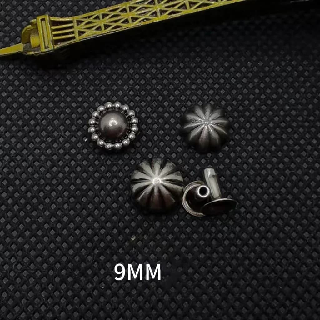 High End Dome Stud Rivet Round Pumpkin Rivet for Punk Belt Boots Leather, front view