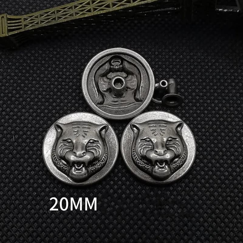 Decorative Round Head Studs 20 mm Antique Silver Color Metal Rivets for, front view