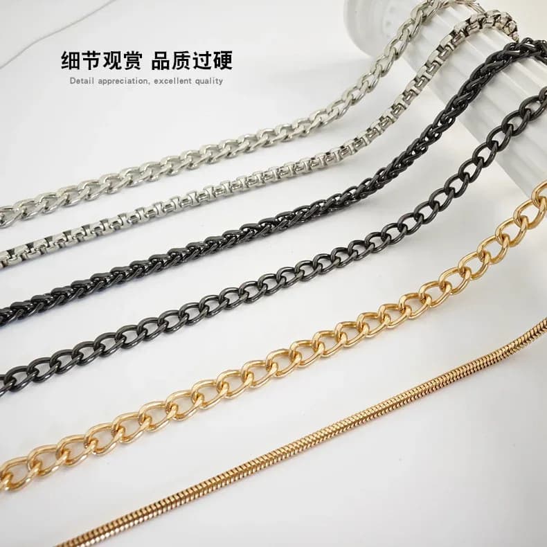 2024 Spot Wholesale Luggage Hardware Accessories Chain Bag Chain CREATIVE and DIY Braided Shoulder Strap Metal Chain - view 1
