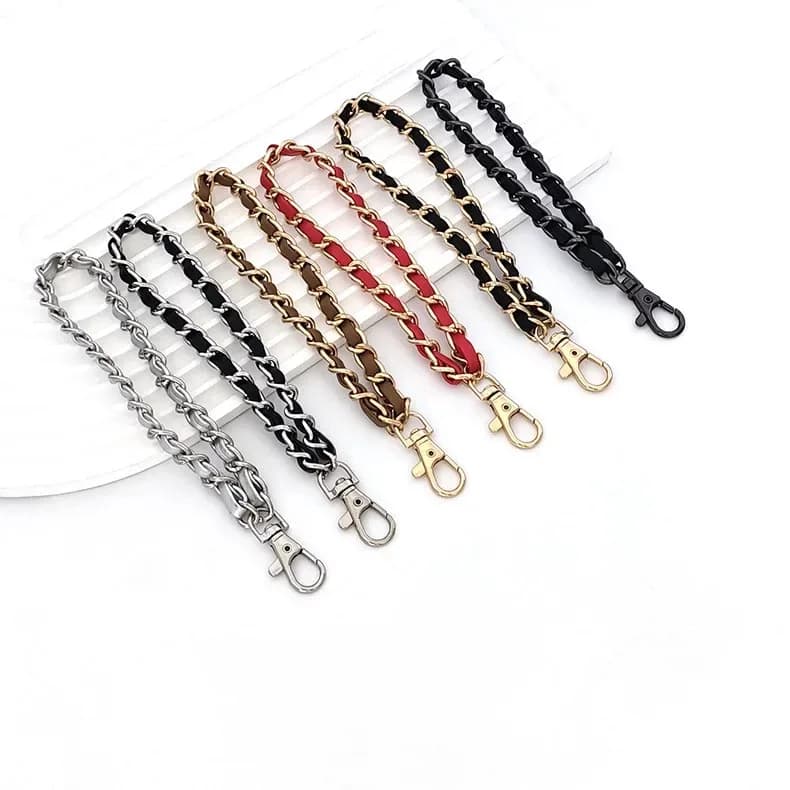 Spot Mobile Phone Chain Mobile Phone case Lanyard Metal Leather Chain Pendant Anti-loss Bracelet Handbag Fashion Pendant - view 1