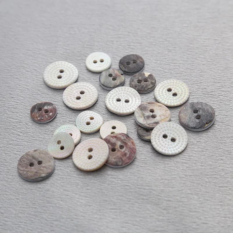 Imported Natural Shell Japan Masibe Spray Paint Laser Engraving Coat, front view