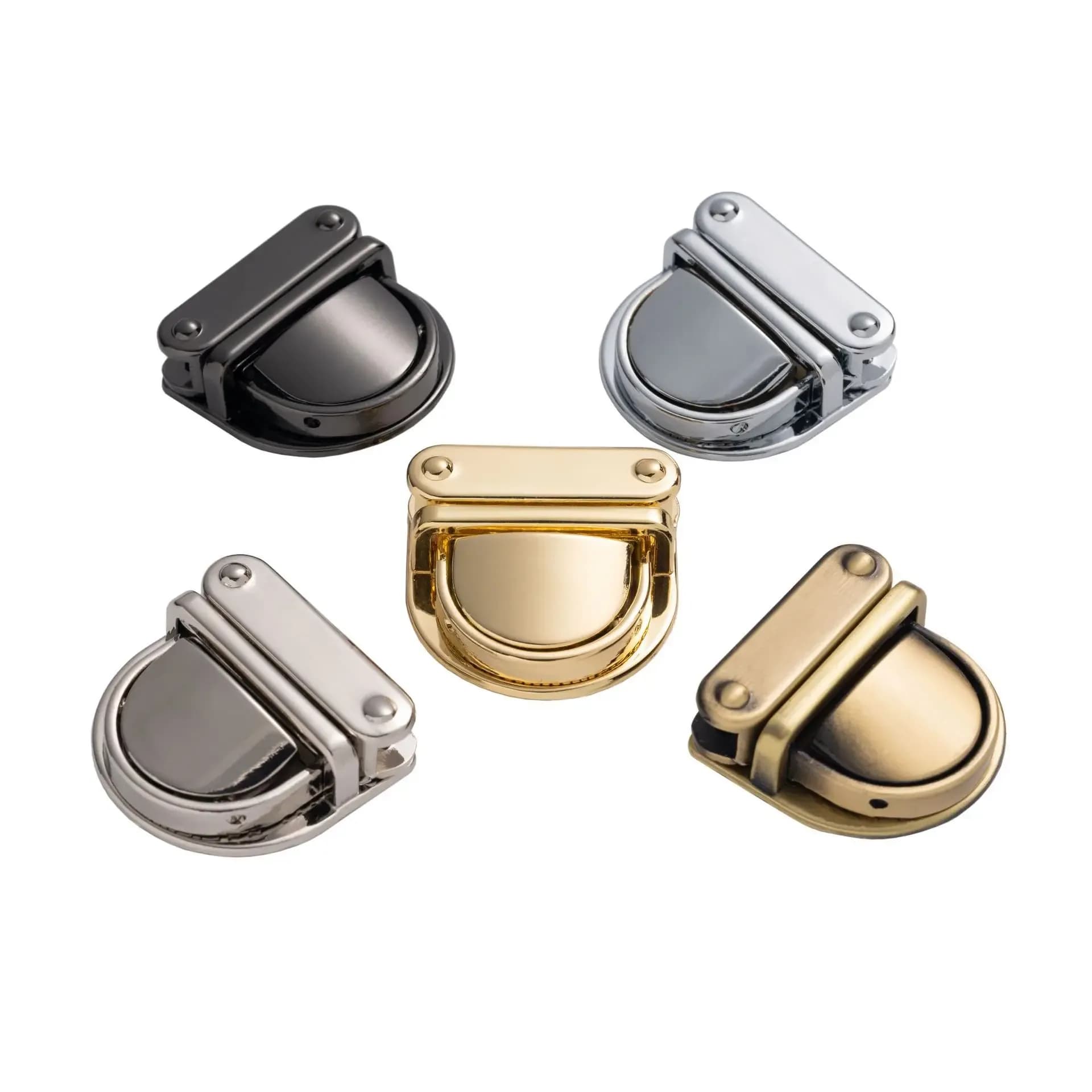 Custom Zinc Alloy Small MOQ Metal Turn Locks for Bags DIY Fashion Twist Lock for Handbag Fittings - view 1