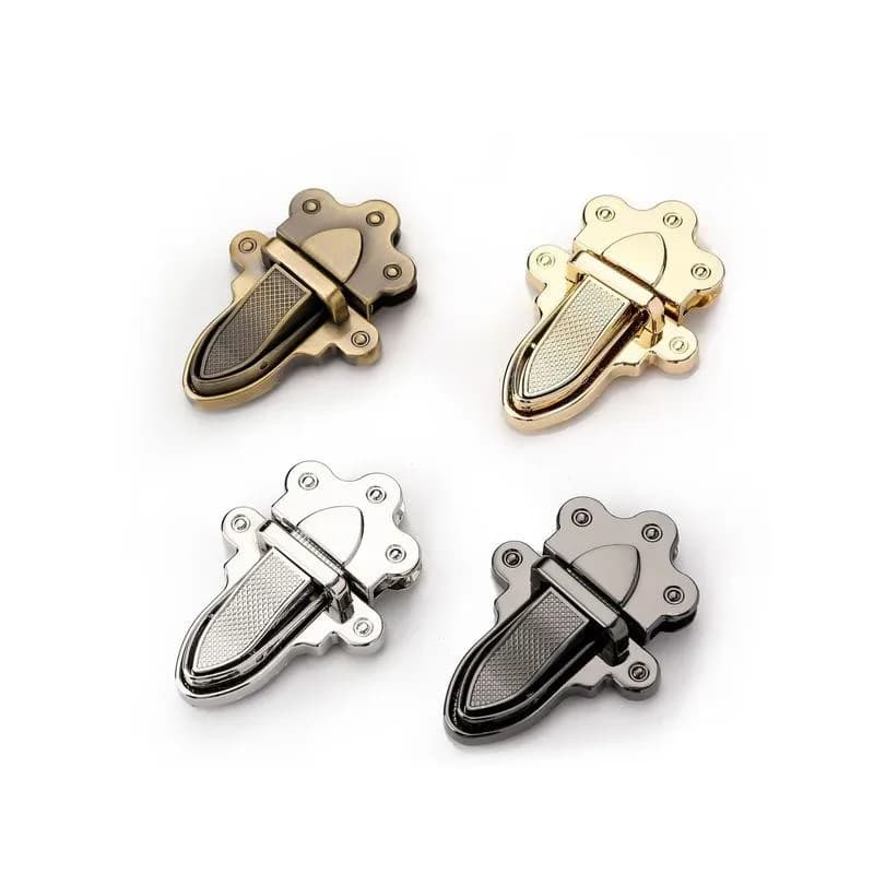 Wholesale Custom Bag Lock Buckle Metal Accessories Twist Lock Clasp for Bag Handbag - view 1