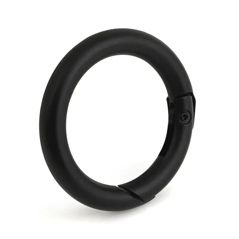 Custom O Ring Buckle Round Carabiner Snap Clip Hook Spring Keyring Clasp Engraved Logo O Ring for Handbags - view 1