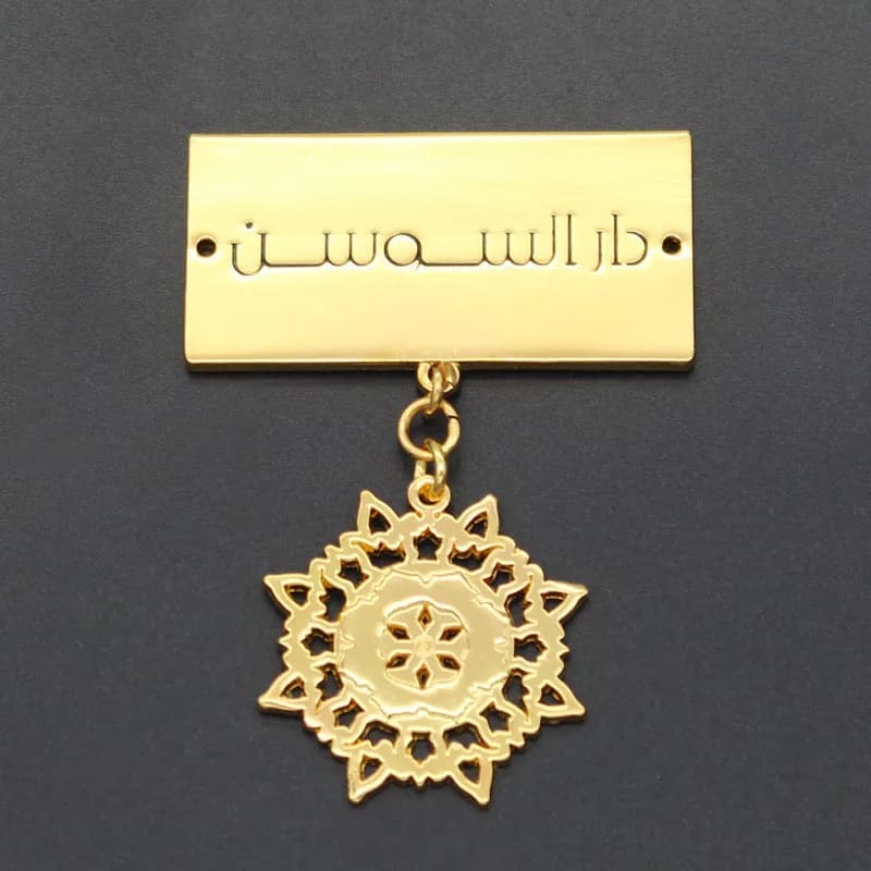 Custom Clothing Label Logos Zinc Alloy Garment Sewing Nameplate Tags for Swimwear - view 1