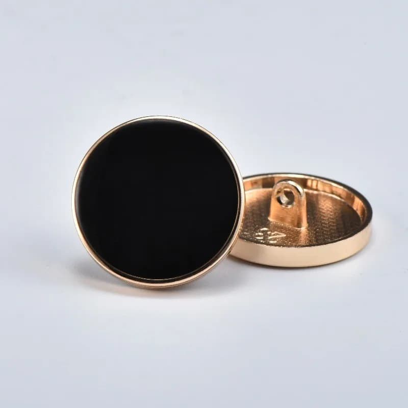 Zinc Alloy Shank Button for Man's Suit Jacket Coat 11mm 25mm for Woman Sweater, front view
