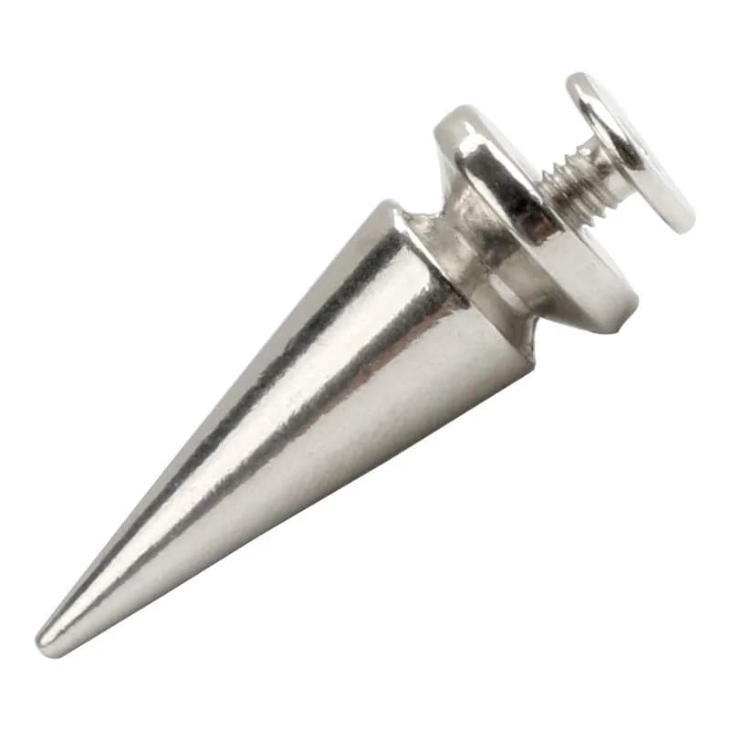 Punk Rivet Pointed Nail Gothic Style Button Alloy Silver Rivets Buckle Long, front view