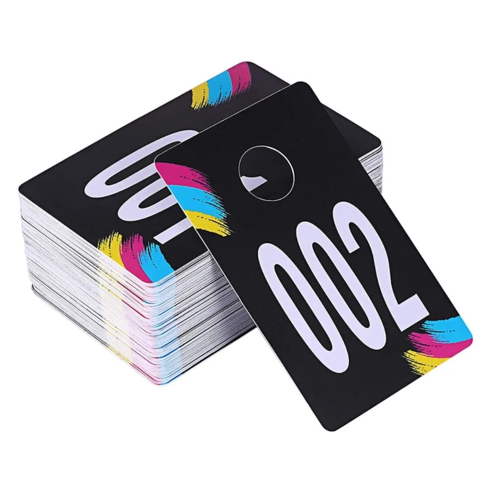 Custom Reusable Live Sale Clothing Hanger Plastic Card 400 Consecutive Number Reverse Mirror Number Tags - view 1