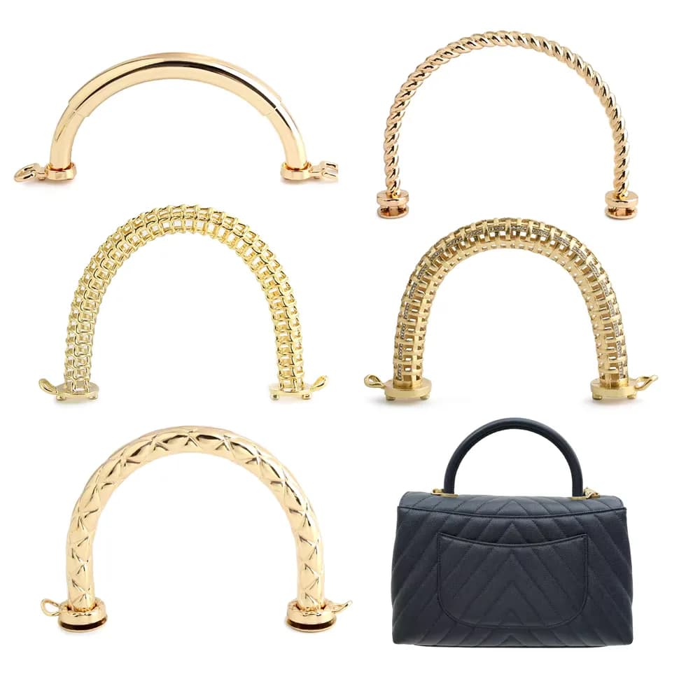 High Grade Ladies Zinc Alloy Durable Semicircular Metal Handle Loop & Arch Purse, front view