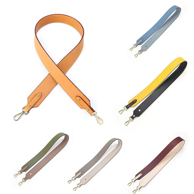 96*4CM Imported Cowhide Leather Small Safety Adjustable Detachable Hardware, front view