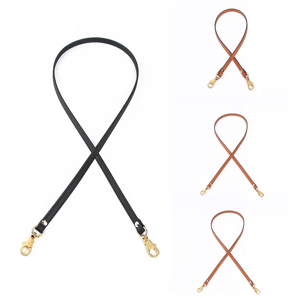 60CM/100CM/110CM*1.2CM Solid Color Cowhide Leather Bag Strap Women Handbag Belt, front view