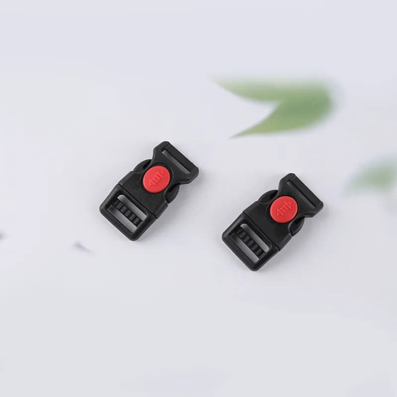 Plastic Self-Locking Arched Buckle for Backpack & Camping Bag Straps With Side, front view