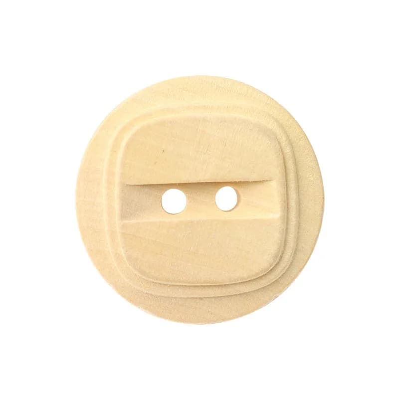 Antique 20L-35L Coat Windbreaker Wood Buttons Square and Round 2 Holes for, front view