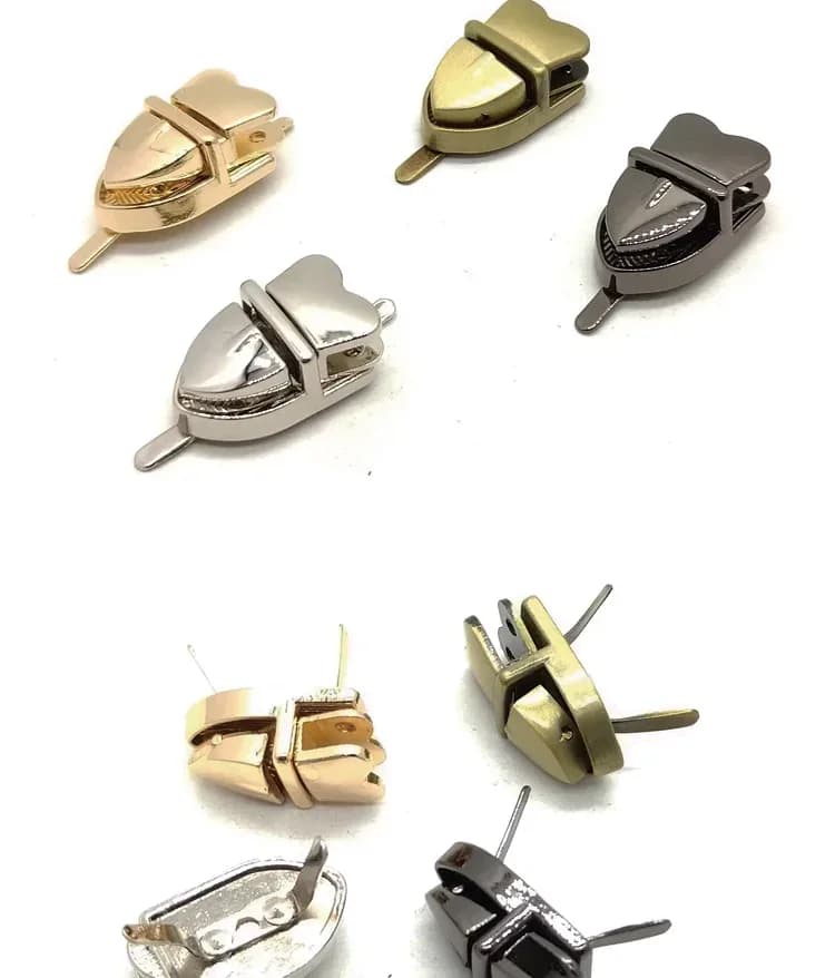 Wholesale Custom Handbag Hardware Decorative Metal Lock Purse Accessory Metal Handbag Turn Lock - view 1