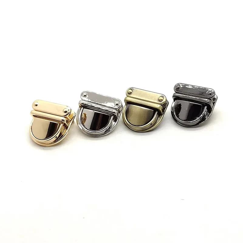 Gold Silver Custom Zinc Alloy High Quality Eco-Friendly Pressed Turn Hand Bag Lock for Women Handbag Shoulder Bag Purse Hardware - view 1