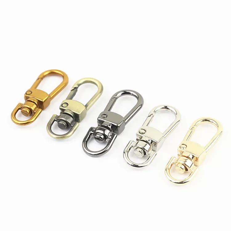 Wholesale Metal Lanyard Swivel Snap Hooks Key Rings Lobster Clasps Zinc Alloy Hook Key Chains Bag Accessory Type Buckle - view 1
