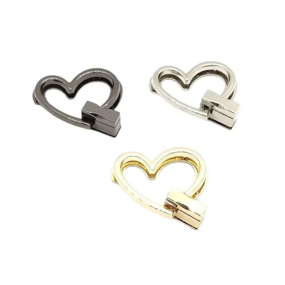 Bag Metal Accessories Handbag Metal Heart Twist Lock Buckle Wallet Metal Lock - view 1