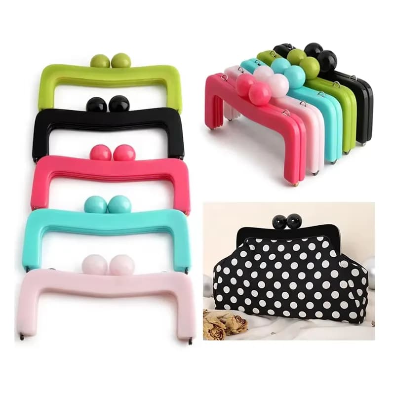 Candy Color Bag Acrylic Frame Kiss Clasp Lock for Making Purse and Wallet,Bag, front view