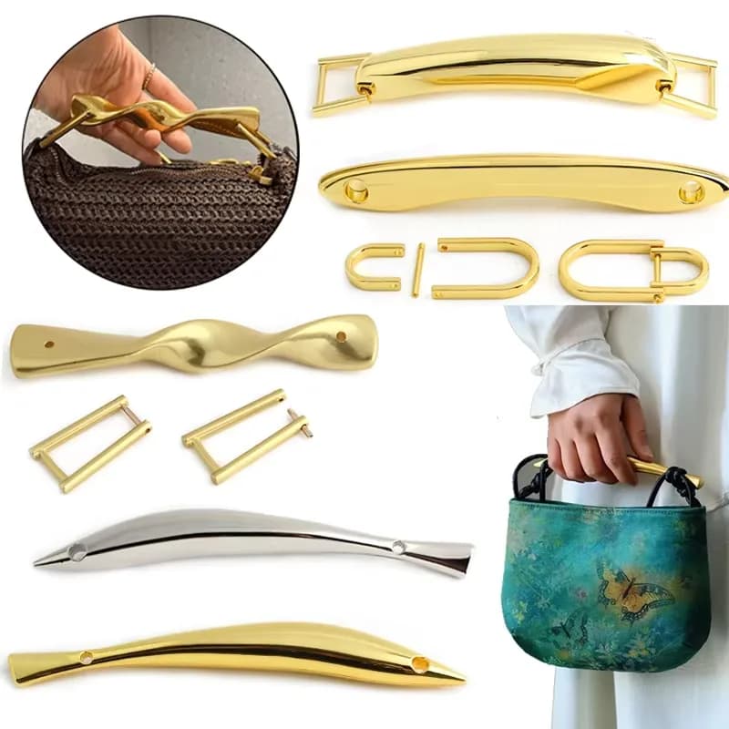 Professional Classic Metal Handles Fish-shaped Charm Bag Handle Women Fashion, front view