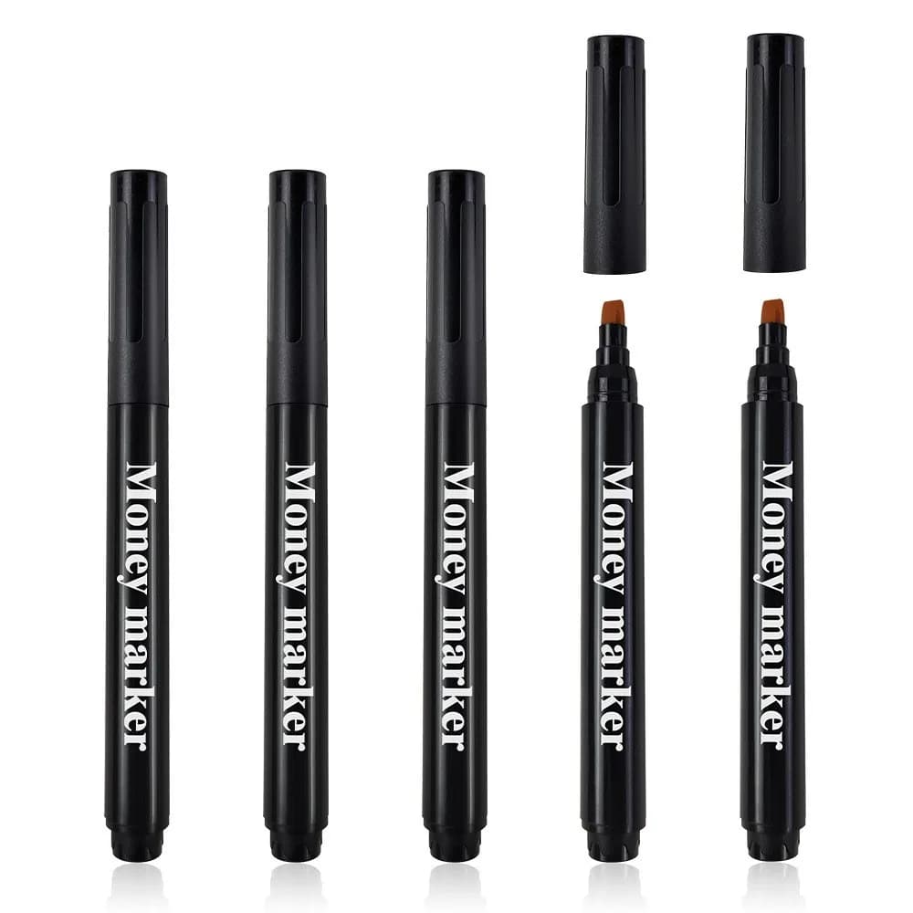 Custom Logo Set-Counterfeit Bill Money Detector Marker Pens for US Dollars and, front view