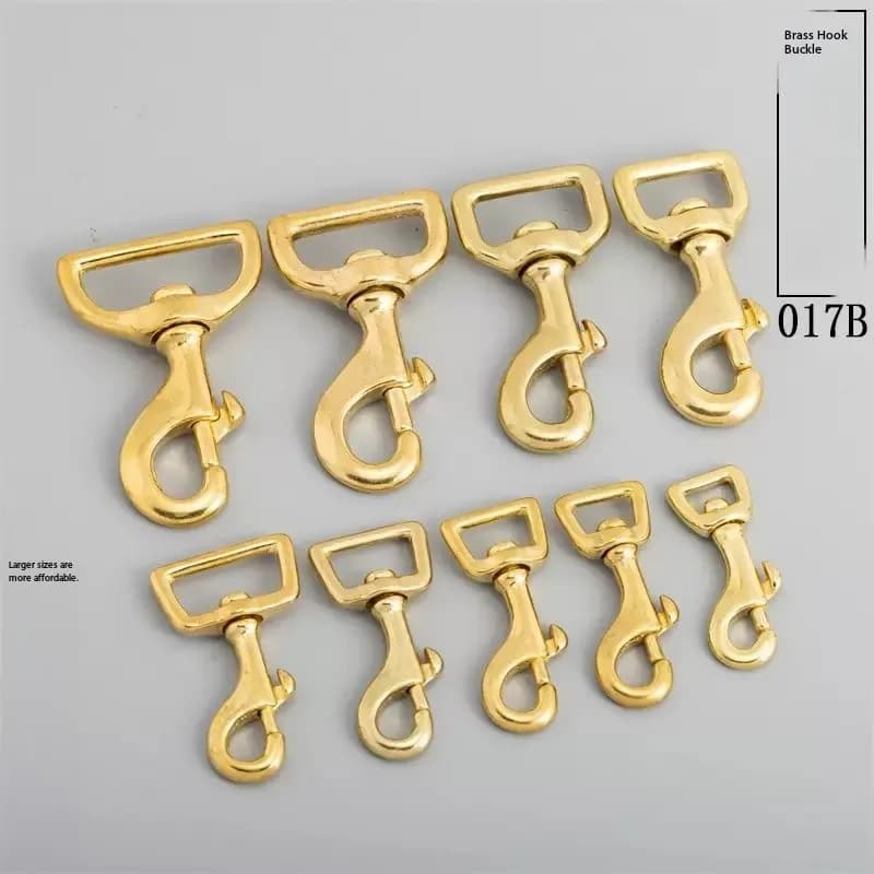 12mm-32mm Solid Brass Dog Hook Snap Clasp Hook for Bags and Pet Accessories - view 1