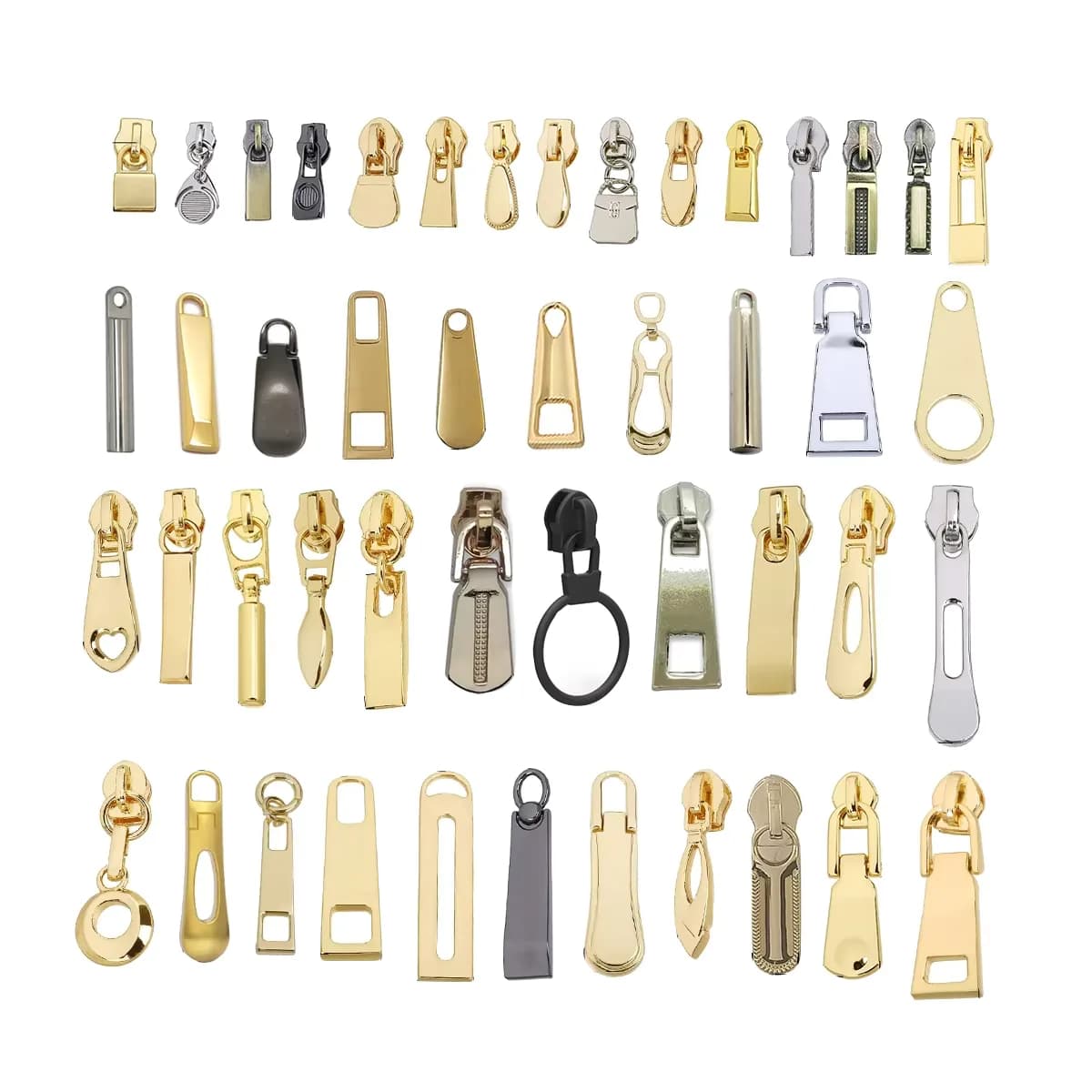 Custom Star Fancy Pull Zinc Alloy Enamel Debossed Zipper Pullers Sliders, front view