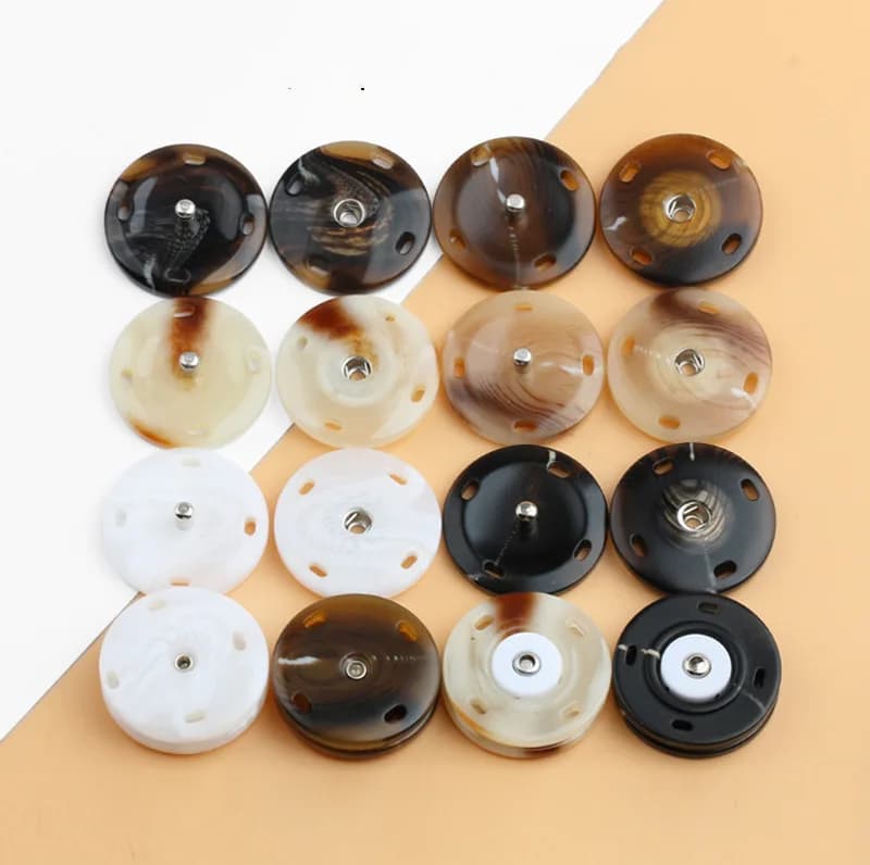 Deepeel 18mm 21mm 25mm Flatback Resin Eco-Friendly Combined Button Sewing, front view