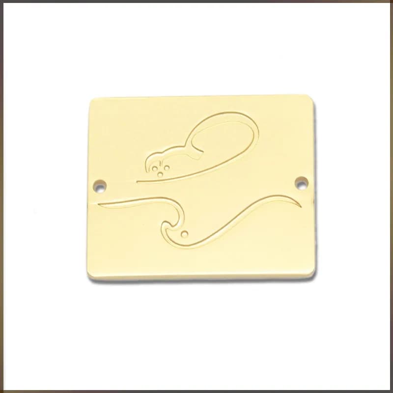 Eco-Friendly Sew-On Metal Labels with 3D Embossed Logo Gravure Digital Printing Rectangle/Square Shapes for Garment Bags & Shoes - view 1