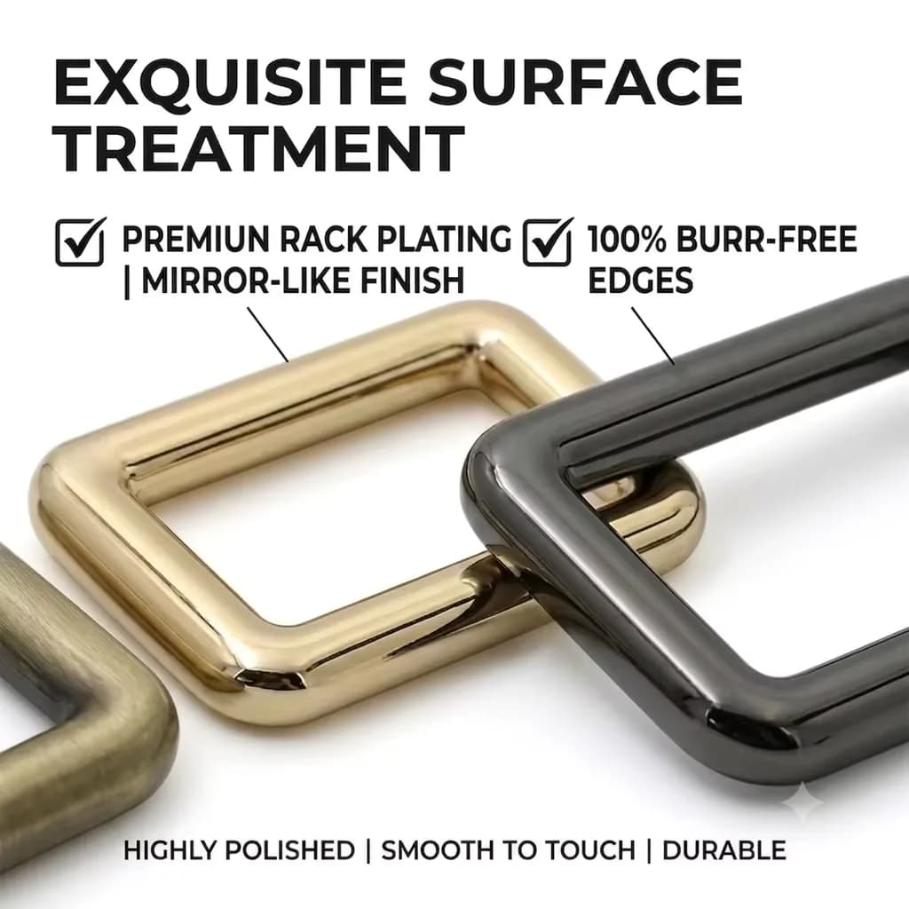 Tri-Glide Buckle Sliders for Bags,Adjustable Strap Hardware for Backpack Belt, front view