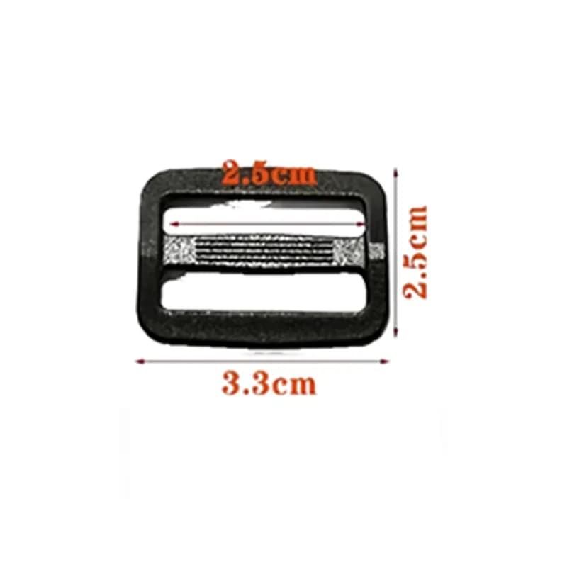 25mm Plastic D-ring square Buckle,and Hook Buckle Suitable for Backpack Repair, front view