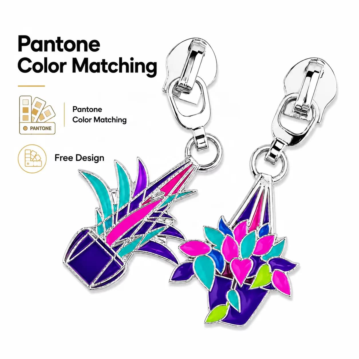 Custom Enamel Bow Zipper Charm Puller Tie Shaped Zipper Pulls New Enamel, front view