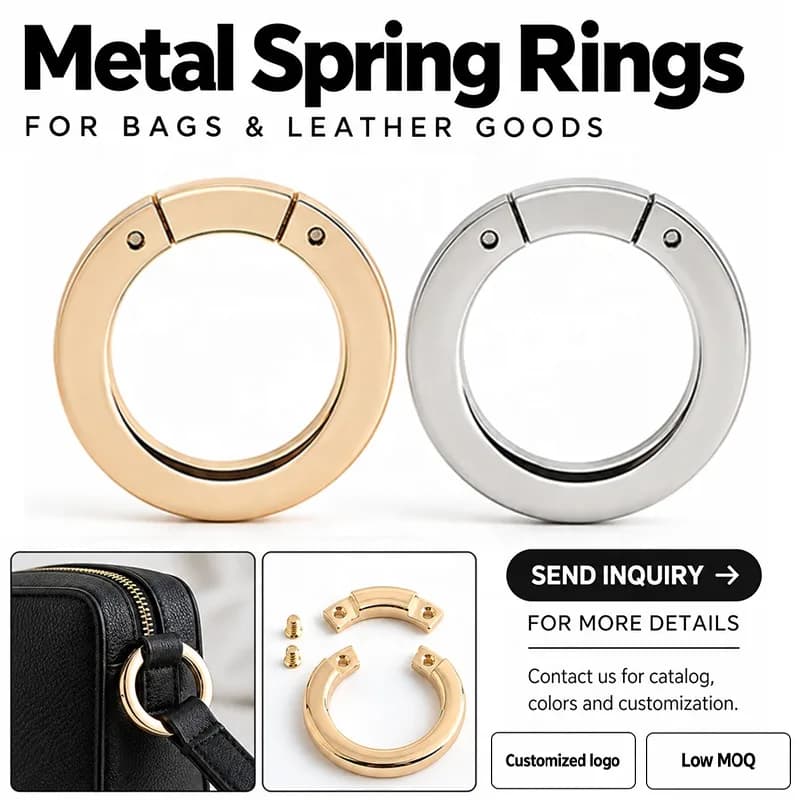 Multi Functional Removable Metal O Ring Durable Round Clasp Screw Gate Arch, front view