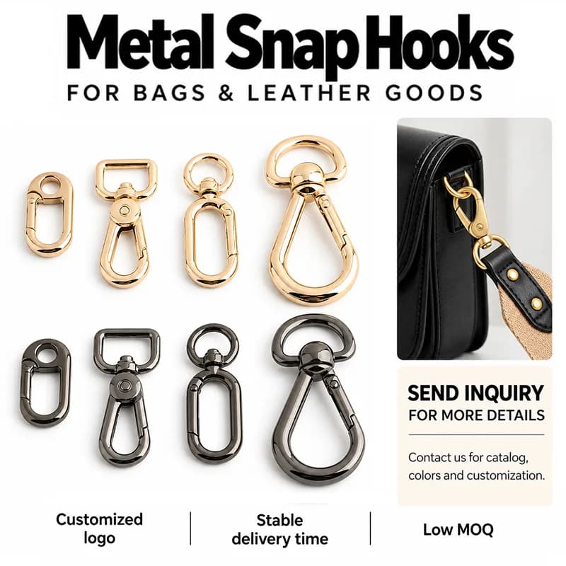 Heavy Duty Swivel Snap Closure Metal Dog Buckle Trigger Clasp Oval Ring Key Ring, front view