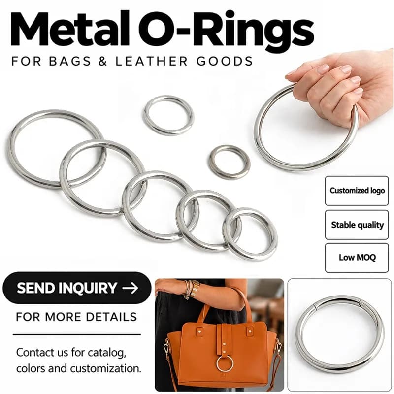 Multi Size Metal Seamless O Ring Solid Round Ring Smooth Surface For Dog Collar, front view