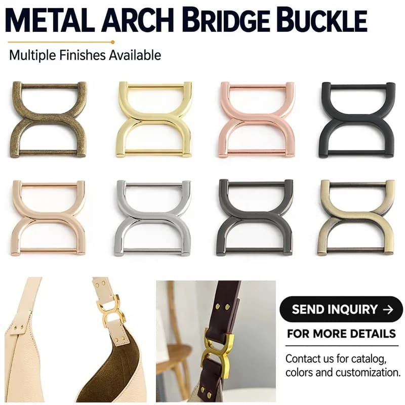 Fashion Double D Bag Ribbon Sliders Connectors Three Slider Rings Anti Slip, front view