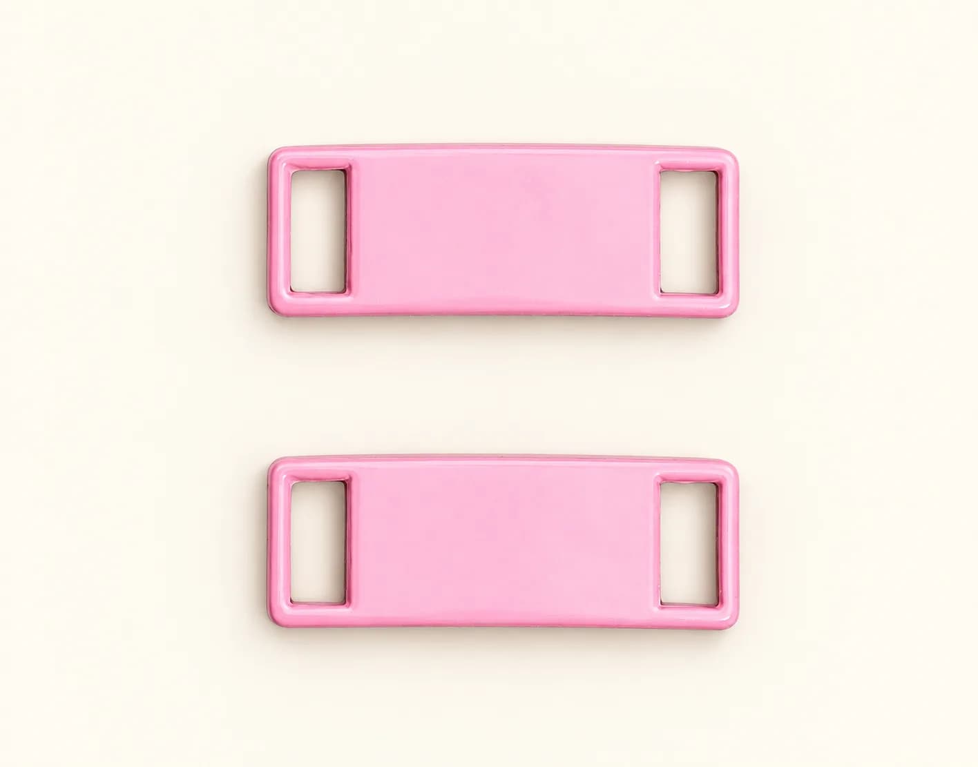Pink metal shoelace buckle for custom footwear accessories