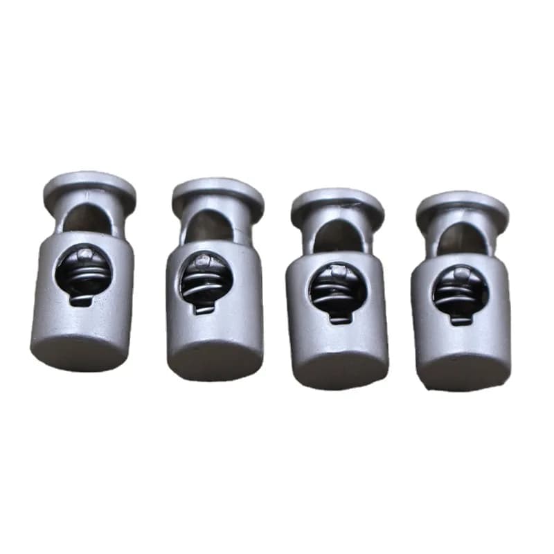 Custom Drawstring Stopper Metal Rope Cord Lock Cord End Adjustable Clip, front view