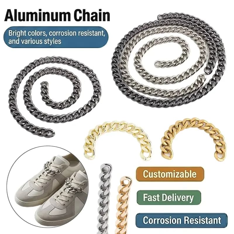 Ordable Aluminum Chains for Jewelry Bags Handbags Fashion Accessories, front view