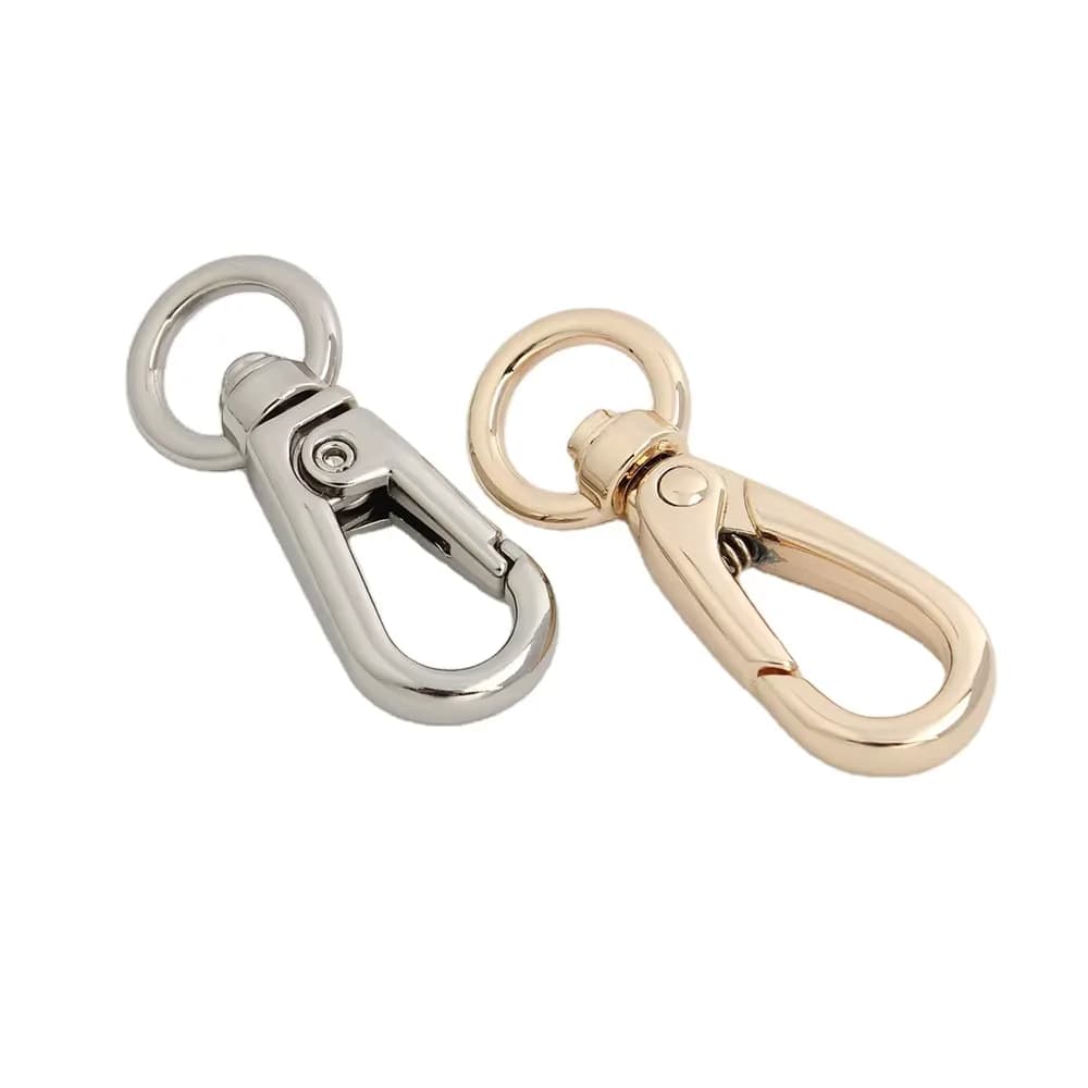 Alloy Metal 11Mm Rainbow Gold Color Chunky Swivel Trigger Purse Clasp Spring, front view