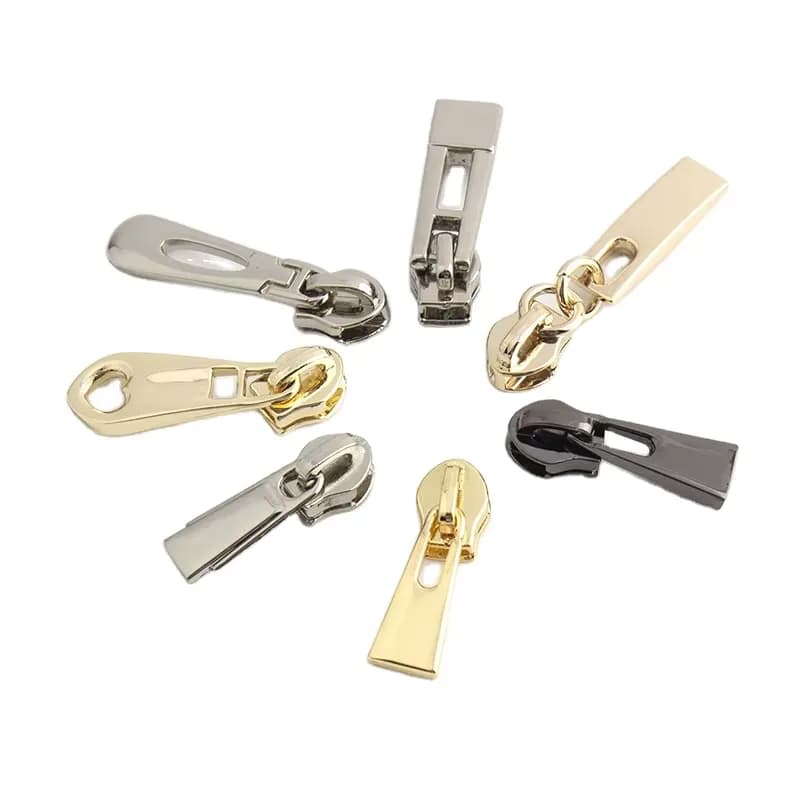 Custom Zip Puller Garment Nylon Zipper Puller Slider Brand Logo, front view