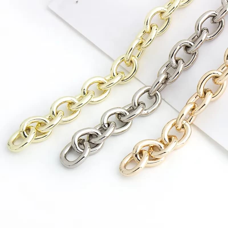 20mm Aluminum Thick Chain for Ladies Handbag Purse-Eco-friendly Customizable, front view