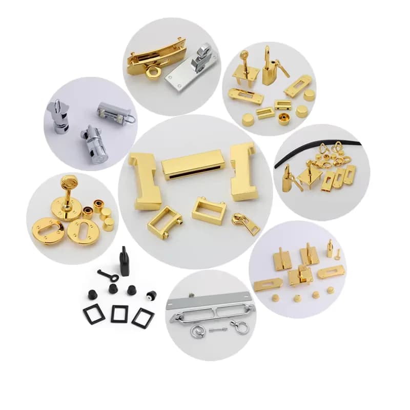2023 Custom Metal Gold Mini New Purse Snap Lock Handbag Hardware Clasp Decor, front view